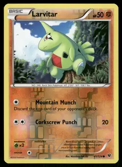 Larvitar Reverse Holo 41/124 XY - Fates Collide Pokemon Card - Image 1