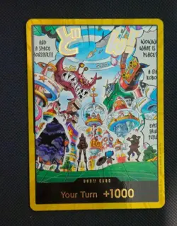 One Piece OP14 EB04 Gold DON!! Card (Egghead) (Gold) The Azure Sea's Seven Foil - Image 1