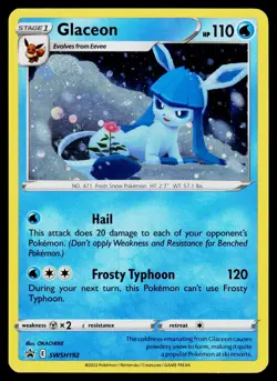 Glaceon SWSH192 Sword & Shield Promo Cards Promo *SWIRL & HOLO BLEED* - Image 1