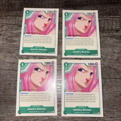 X4 ONE PIECE ENGLISH CARD GAME SUPER PRE-RELEASE CARTE JEWELRY ST02-007 ST MINT - Image 1