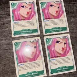 X4 ONE PIECE ENGLISH CARD GAME SUPER PRE-RELEASE CARTE JEWELRY ST02-007 ST MINT - Image 3