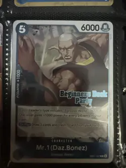 One Piece Card Game Beginners Deck Party Mr.1(Daz.Bonez) EB01-027 WINNER card - Image 1