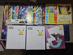 Pokemon 3 Train On Binders 25th Anniversary 17 Jumbo Card Lot Charizard Pikachu - Image 1