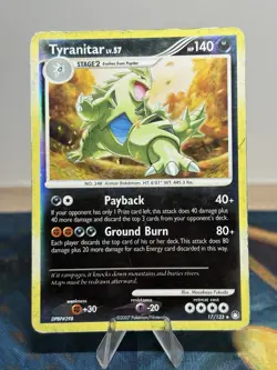 Tyranitar 17/123 Reverse Holo Rare DP Mysterious Treasures Pokemon Card HP - Image 1
