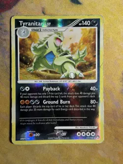 Tyranitar 17/123 Reverse Holo Rare DP Mysterious Treasures Pokemon Card HP - Image 2