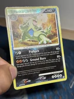Tyranitar 17/123 Reverse Holo Rare DP Mysterious Treasures Pokemon Card HP - Image 4