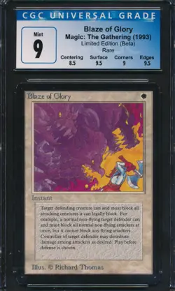 Beta Blaze of Glory CGC 9 Graded Magic MTG (0070) -magicgraders- - Image 1