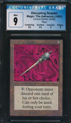 Beta Disrupting Scepter CGC 9 Graded Magic MTG (0152) -magicgraders- - Image 1