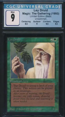 Beta Ley Druid CGC 9 Graded Magic MTG (2147) -magicgraders- - Image 1