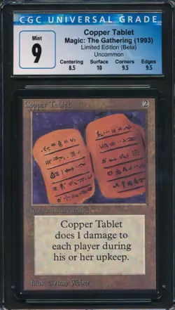 Beta Copper Tablet CGC 9 Graded Magic MTG (7029) -magicgraders- - Image 1