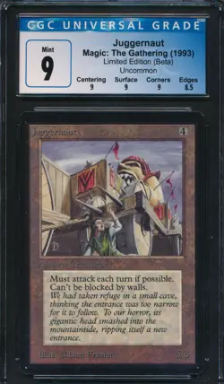 Beta Juggernaut CGC 9 Graded Magic MTG (0026) -magicgraders- - Image 1