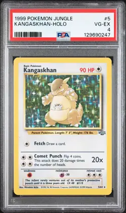 1999 POKEMON JUNGLE #5 KANGASKHAN-HOLO PSA 4 - Image 1