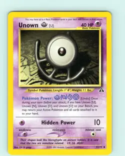 Pokemon TCG Unown [U] Neo Discovery 51/75 Unlimited Uncommon Card WOTC LP-NM - Image 1