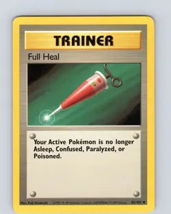 Pokemon TCG Full Heal Base Set 82/102 Unlimited Uncommon Card WOTC Played MP-LP - Image 1
