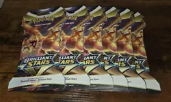 Pokemon TCG Brilliant Stars Sleeved Booster Pack - LOT OF 6 Charizard Art 820650809972 - Image 1