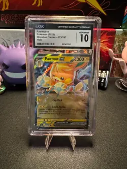 SV03: Obsidian Flames Pokemon TCG Pawmot CGC GEM MINT 10 - Image 1