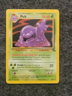 Pokemon Muk (28) Rare Fossil 28/62 NM - NON HOLO - Image 1