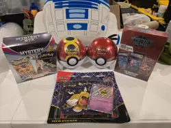 Pokemon TCG Sealed Lot Mystery Power Box Poke Ball Tins Paldean Fates - Image 1