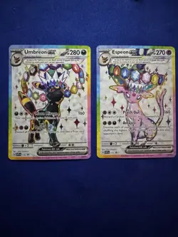 Pokemon TCG Umbreon Ex 176 & Espeon Ex 175 SV Promo Set - Image 1