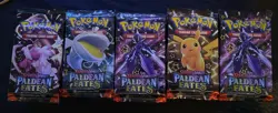 Pokemon Paldean Fates Booster Packs Lot of 50 Sealed (50 Packs) - Image 1