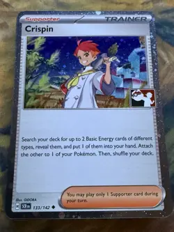 Play! Pokemon Prize Pack Series 7 Stellar Crown Cosmo Holo 133/142 Crispin - Image 1