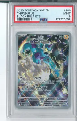 PSA 9 Thundurus (127776952) - 209 - Black Bolt ETB Graded Pokemon - Image 1