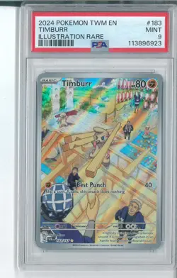 PSA 9 Timburr (113896923) - 183/167 - Twilight Masquerade Graded Pokemon - Image 1