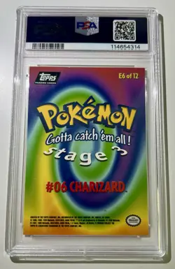 1999 TOPPS Pokemon Charizard #6 Movie Edition Graded Ex-Mt PSA 6 Very Rare - Image 2