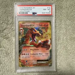 2016 Pokemon XY Evolutions Charizard EX #12 PSA 8 12/108 Graded NM Mint - Image 1