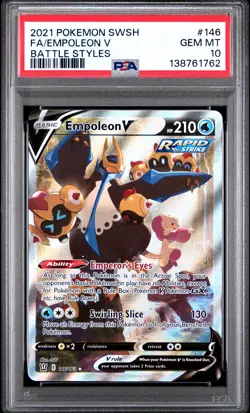 Empoleon V 146/163 Battle Styles Pokemon PSA 10 *762 - Image 1