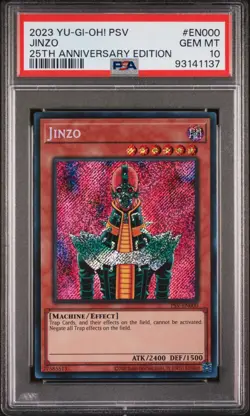 PSA 10 - Yu-Gi-Oh Card 25th Anniversary - PSV-EN000 - JINZO (secret) - GEM MINT - Image 1