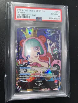 2025 One Piece TCG SUGAR Alt Art PSA 10 English OP10-003 - Image 1