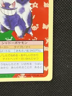 Pokemon Card Japanese Gengar No. 094 Top sun Topsun Nintendo 1995 Green Back - Image 4