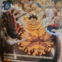 Bandai Monkey.D.Luffy OP11-058 One Piece Card Game Holo Blocker 7000 Power - Image 1