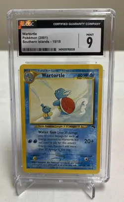 CGC 9 Wartortle Southern Islands 15/18 Graded Pokemon Card - Image 1