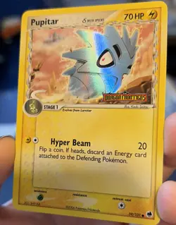 Pokemon TCG Pupitar Delta Species EX Dragon Frontiers Card 59/101 Holo Stamped - Image 3