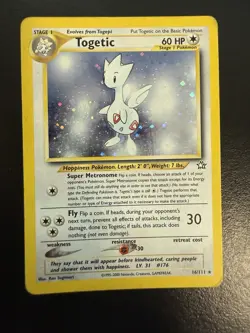 Pokemon TCG Neo Genesis Togetic #16/111 Unlimited Holo Rare Card DMG - Image 1