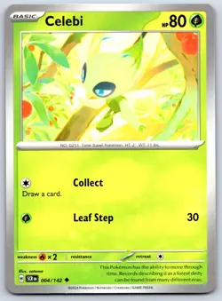 Celebi - Stellar Crown SCR EN 004/142 Pokemon Card - Image 1