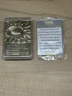 Pokemon 23K Gold Plated Poliwhirl Trading Card Vintage 1999 Burger King Sealed - Image 3