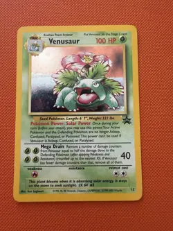 Pokemon TCG Venusaur Holo Card 13/53 WOTC Promo Vintage 1999 Black Star - Image 1