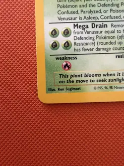 Pokemon TCG Venusaur Holo Card 13/53 WOTC Promo Vintage 1999 Black Star - Image 4