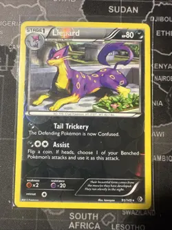 Pokemon LIEPARD Card 91/149 Reverse Holo Rare NM Boundaries Crossed Near Mint - Image 1