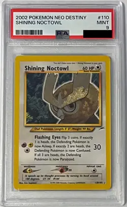 Shining Noctowl Neo Destiny PSA 9 Unlimited 110/105 Pokemon Card #110 2002 MINT - Image 1