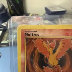 Pokemon TCG Fossil Moltres Card 27/62 Unlimited Non-Holo Rare MP 1999 - Image 2