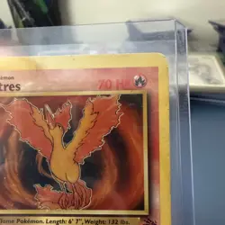 Pokemon TCG Fossil Moltres Card 27/62 Unlimited Non-Holo Rare MP 1999 - Image 3