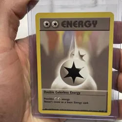 Double Colorless Energy 96/102 LP+ Base Set Pokemon Card WOTC 1999 Vintage TCG - Image 1