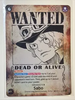 Sabo OP13-120 SP Wanted Poster Art One Piece Card English Pack Fresh - Image 1