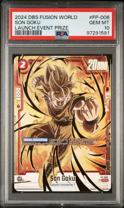 2024 DRAGON BALL SUPER CARD GAME FUSION WORLD LAUNCH EVENT PRIZE SON GOKU PSA 10 - Image 1