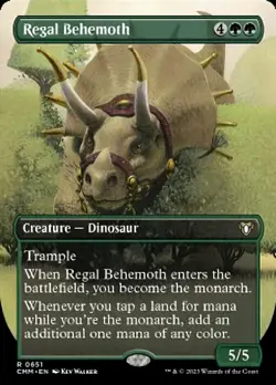 Mint/Near-Mint, English - 1 x MTG Regal Behemoth - Borderless Commander Masters - Image 1