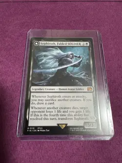 Magic the Gathering Final Fantasy Sephiroth Fabled Soldier Non-Foil Mythic - Image 1